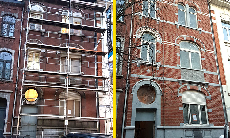 Félix M. Façades srl, rénovation de façade à Liège